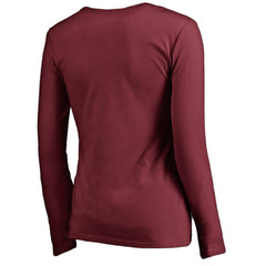 MLB Philadelphia Phillies Women's Cooperstown Collection Slider Long Sleeve V-Neck T-Shirt
