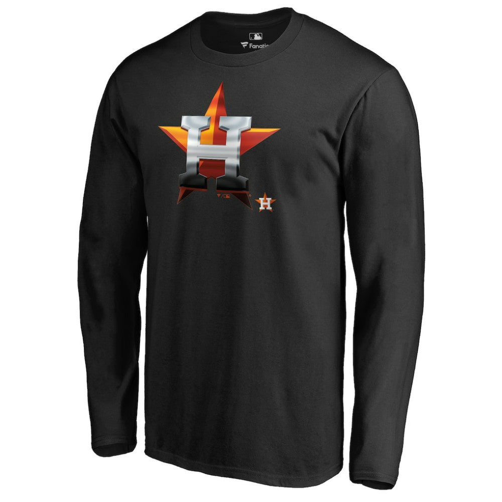 MLB Houston Astros Midnight Mascot Long Sleeve T-Shirt