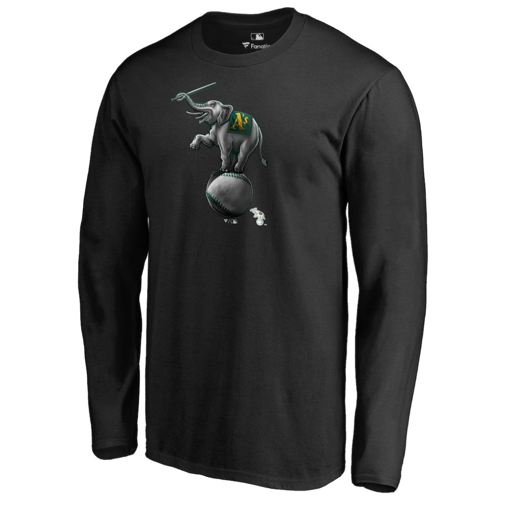 MLB Athletics Midnight Mascot Long Sleeve T-Shirt