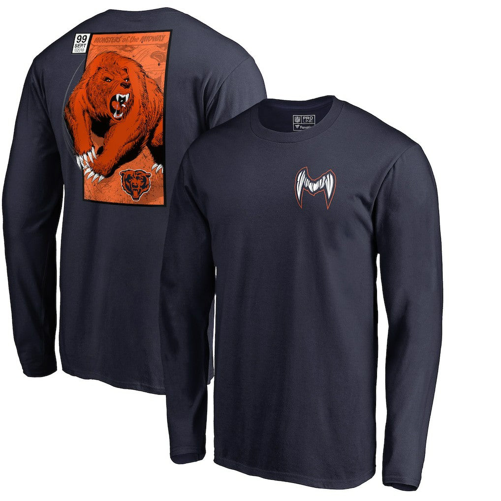 Midway Monster Long Sleeve T-Shirt - Chicago Bears