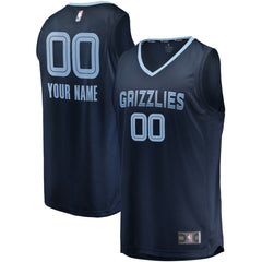 NBA Memphis Grizzlies Fast Break Custom Replica Jersey Navy