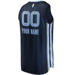 NBA Memphis Grizzlies Fast Break Custom Replica Jersey Navy
