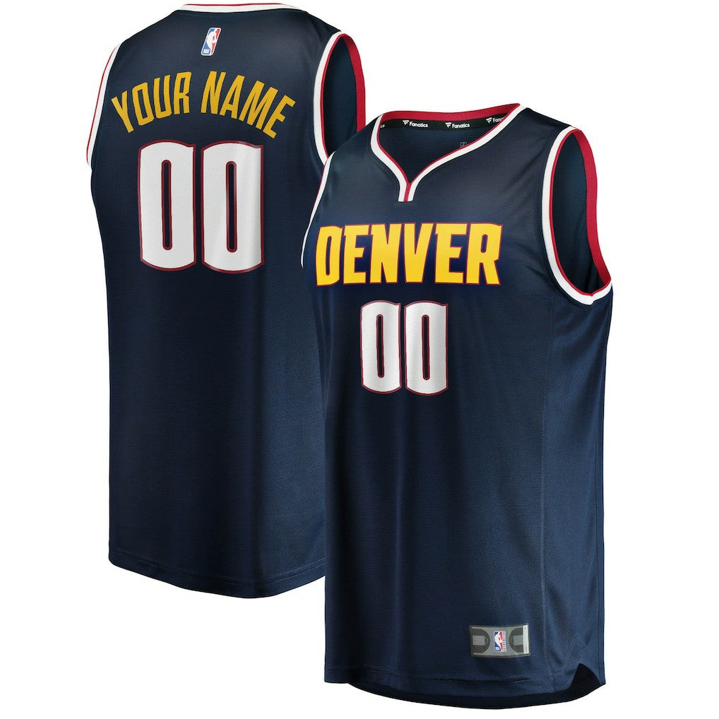 NBA Denver Nuggets Youth Fast Break Custom Replica Jersey Navy sale