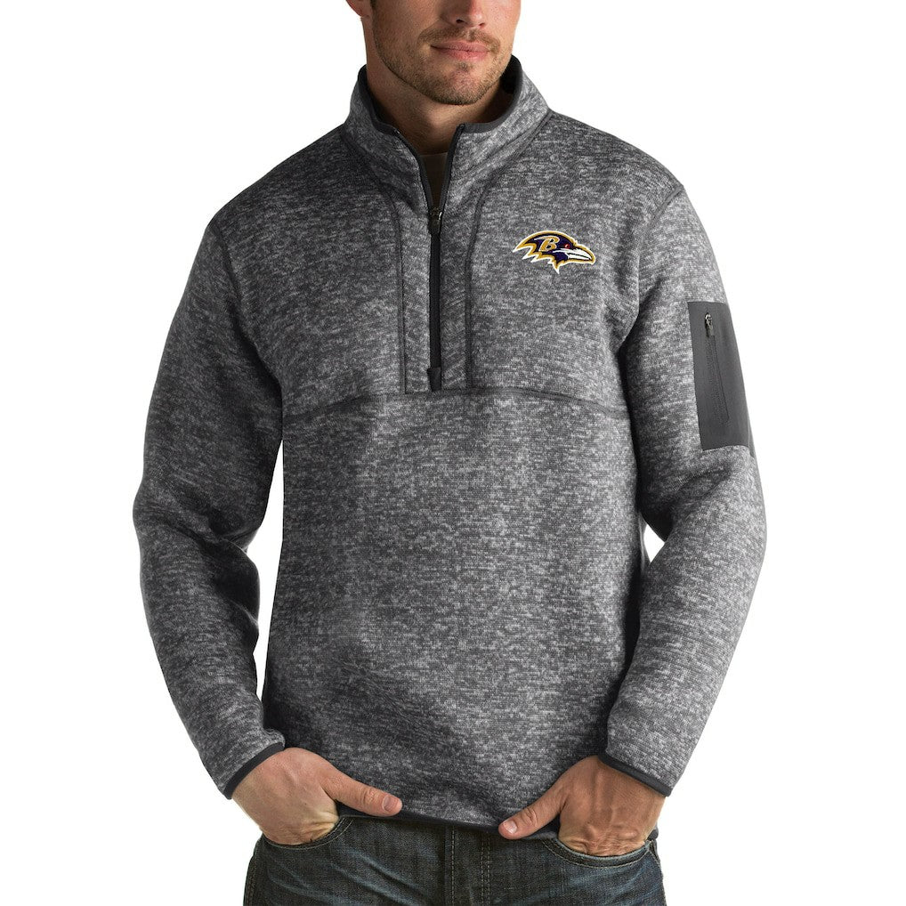 Antigua Fortune Big & Tall Quarter-Zip Pullover Jacket - Baltimore Ravens