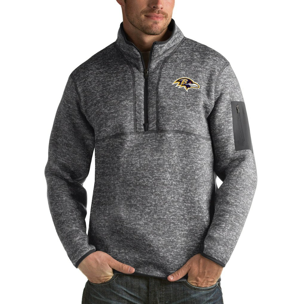 Antigua Fortune Big & Tall Quarter-Zip Pullover Jacket - Baltimore Ravens