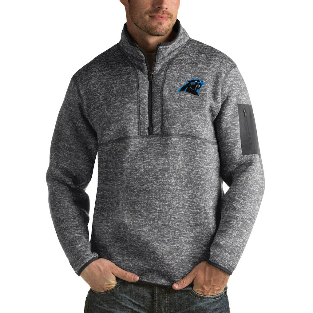Antigua Fortune Big & Tall Quarter-Zip Pullover Jacket - Carolina Panthers