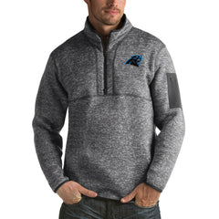 Antigua Fortune Big & Tall Quarter-Zip Pullover Jacket - Carolina Panthers