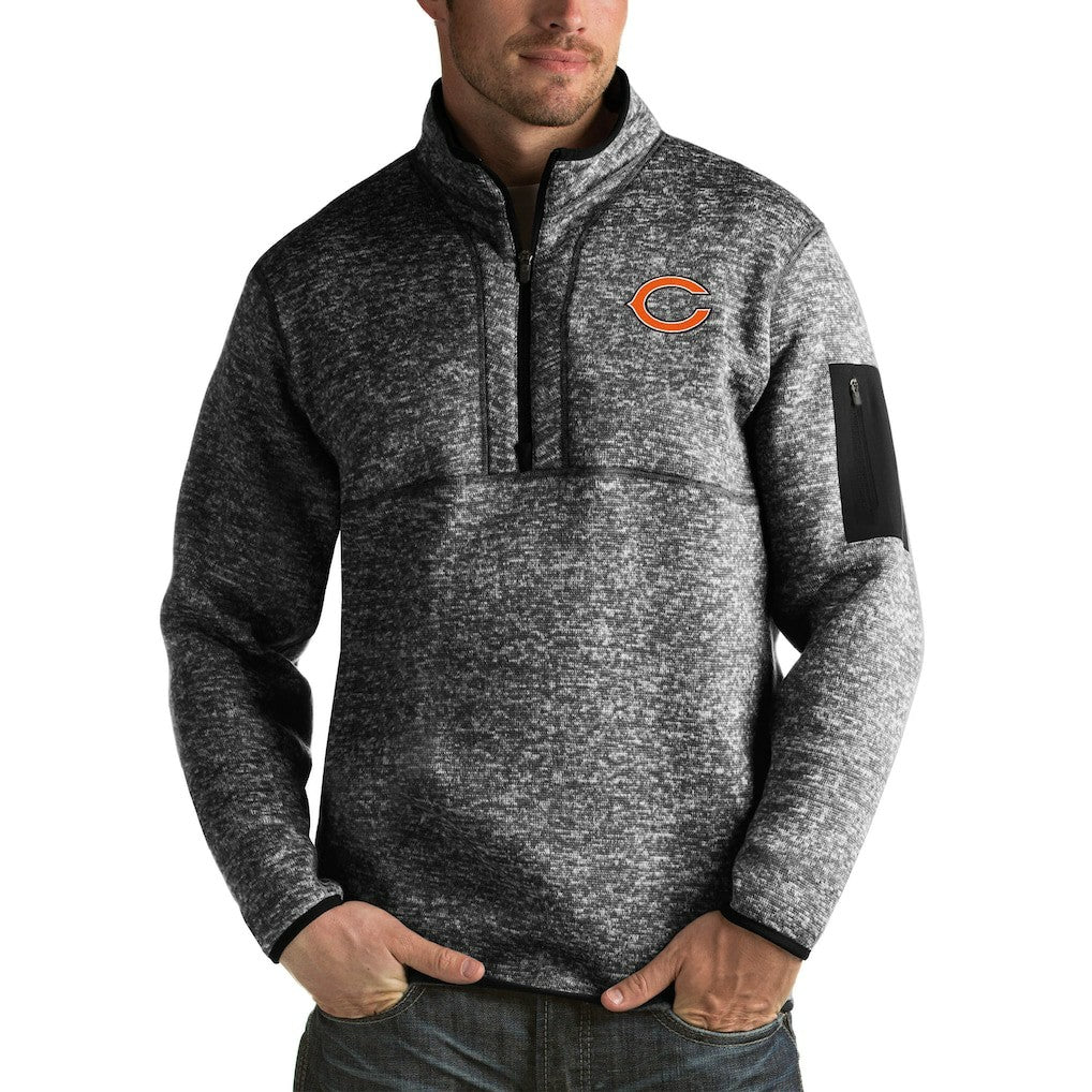 Antigua Fortune Big & Tall Quarter-Zip Pullover Jacket - Chicago Bears