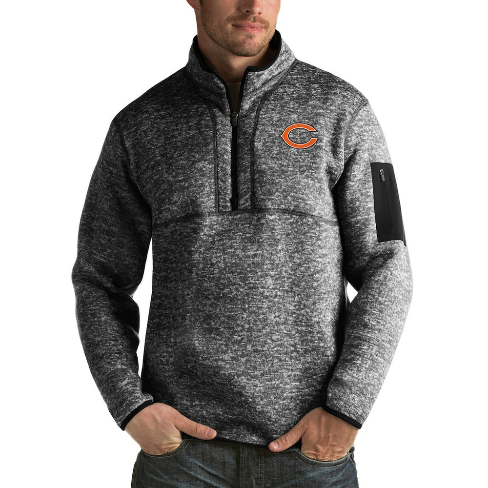 Antigua Fortune Big & Tall Quarter-Zip Pullover Jacket - Chicago Bears
