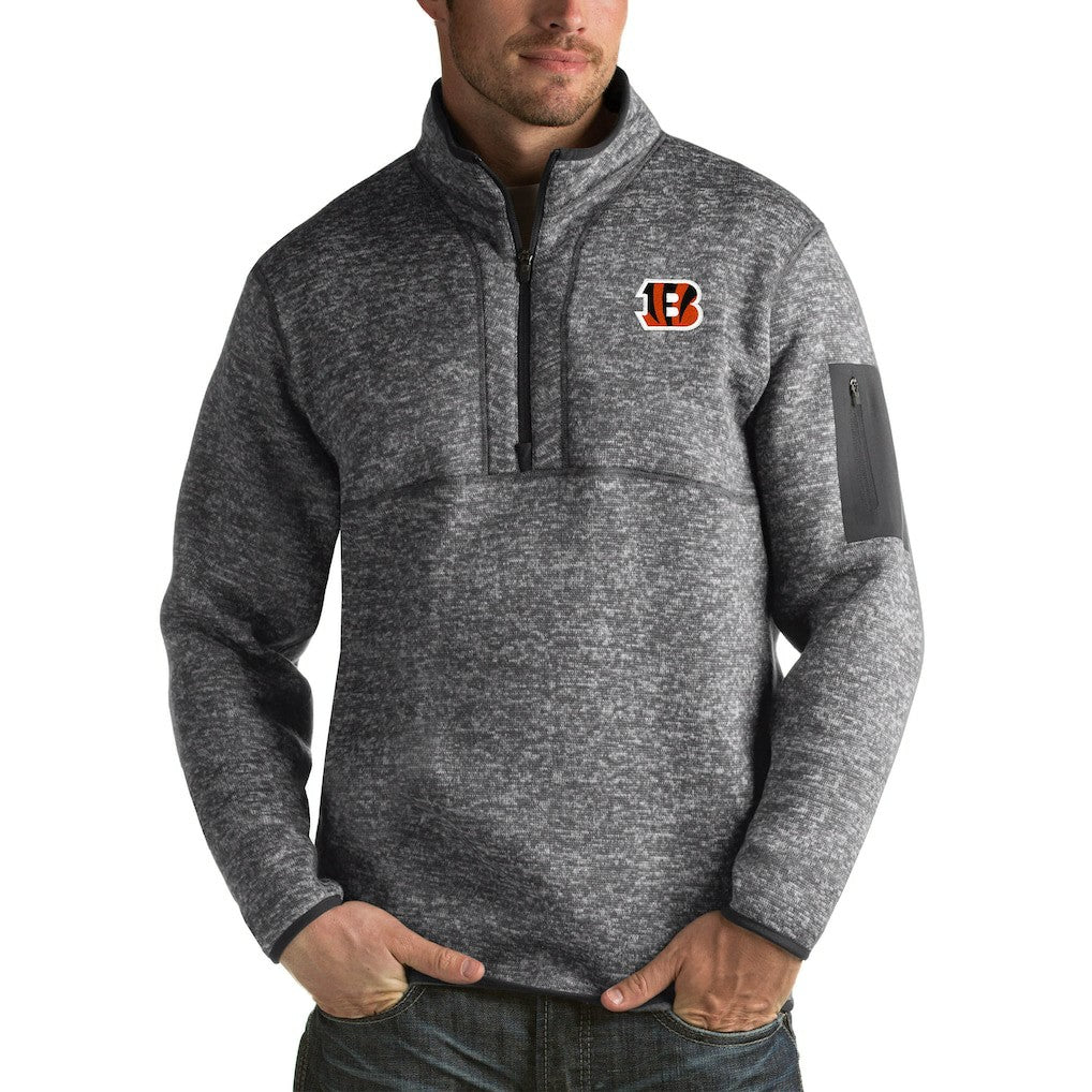 Antigua Fortune Big & Tall Quarter-Zip Pullover Jacket - Cincinnati Bengals