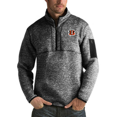Antigua Fortune Big & Tall Quarter-Zip Pullover Jacket - Cincinnati Bengals