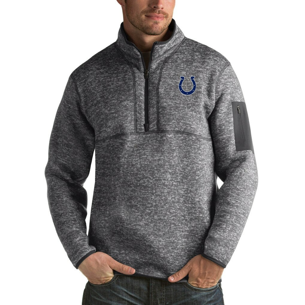 Antigua Fortune Big & Tall Quarter-Zip Pullover Jacket - Indianapolis Colts