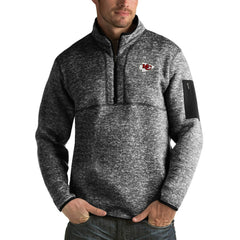 Antigua Fortune Big & Tall Quarter-Zip Pullover Jacket - Kansas City Chiefs