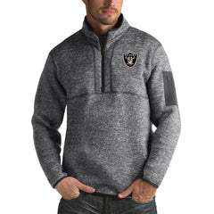 Antigua Fortune Big & Tall Quarter-Zip Pullover Jacket - Las Vegas Raiders