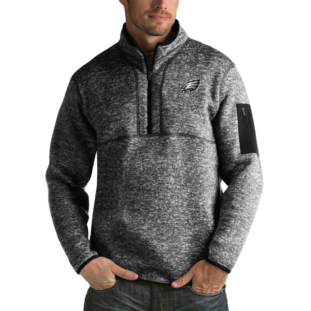 Antigua Fortune Big & Tall Quarter-Zip Pullover Jacket - Philadelphia Eagles