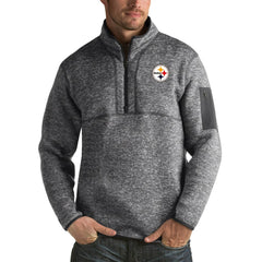 Antigua Fortune Big & Tall Quarter-Zip Pullover Jacket - Pittsburgh Steelers