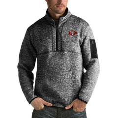 Antigua Fortune Big & Tall Quarter-Zip Pullover Jacket - San Francisco 49ers