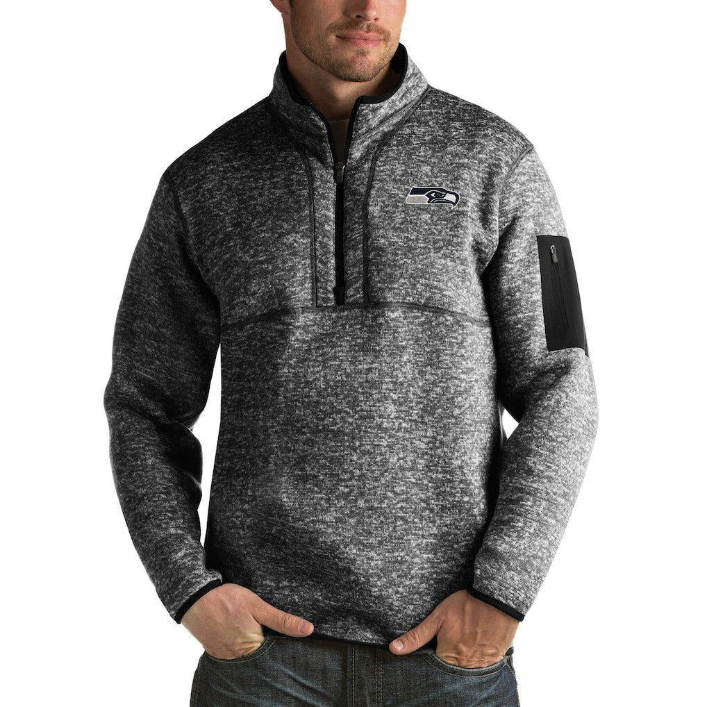 Antigua Fortune Big & Tall Quarter-Zip Pullover Jacket - Seattle Seahawks