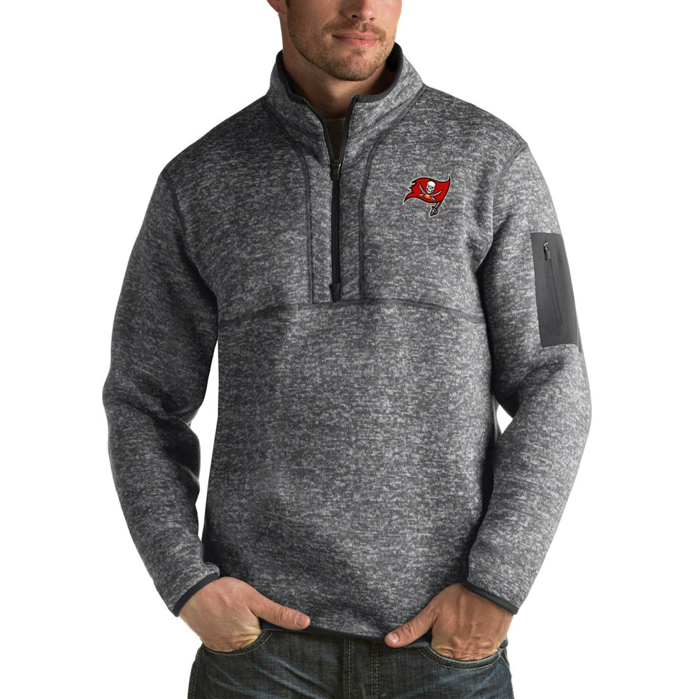 Antigua Fortune Big & Tall Quarter-Zip Pullover Jacket - Tampa Bay Buccaneers
