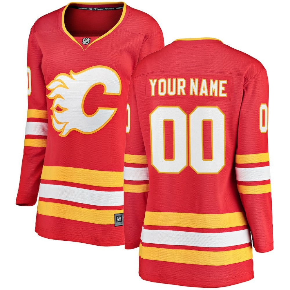 NHL Red Calgary Flames Fanatics Women's Home Breakaway Custom Jersey