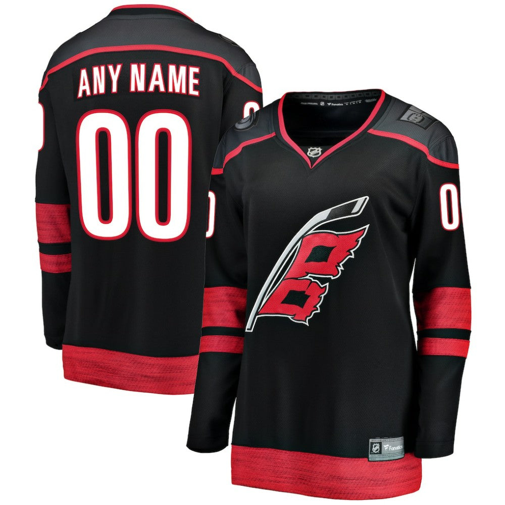 NHL Black Carolina Hurricanes Fanatics Women's Home Breakaway Custom Jersey