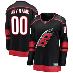 NHL Black Carolina Hurricanes Fanatics Women's Home Breakaway Custom Jersey