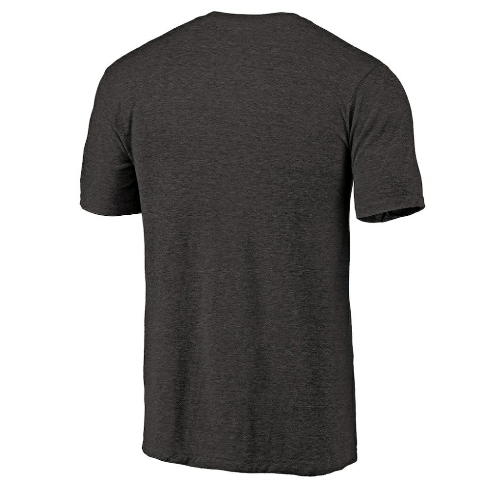 NHL Black Boston Bruins Primary Logo Left Chest Distressed Tri-Blend T-Shirt