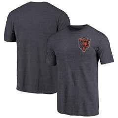 Primary Logo Left Chest Distressed Tri-Blend T-Shirt - Chicago Bears