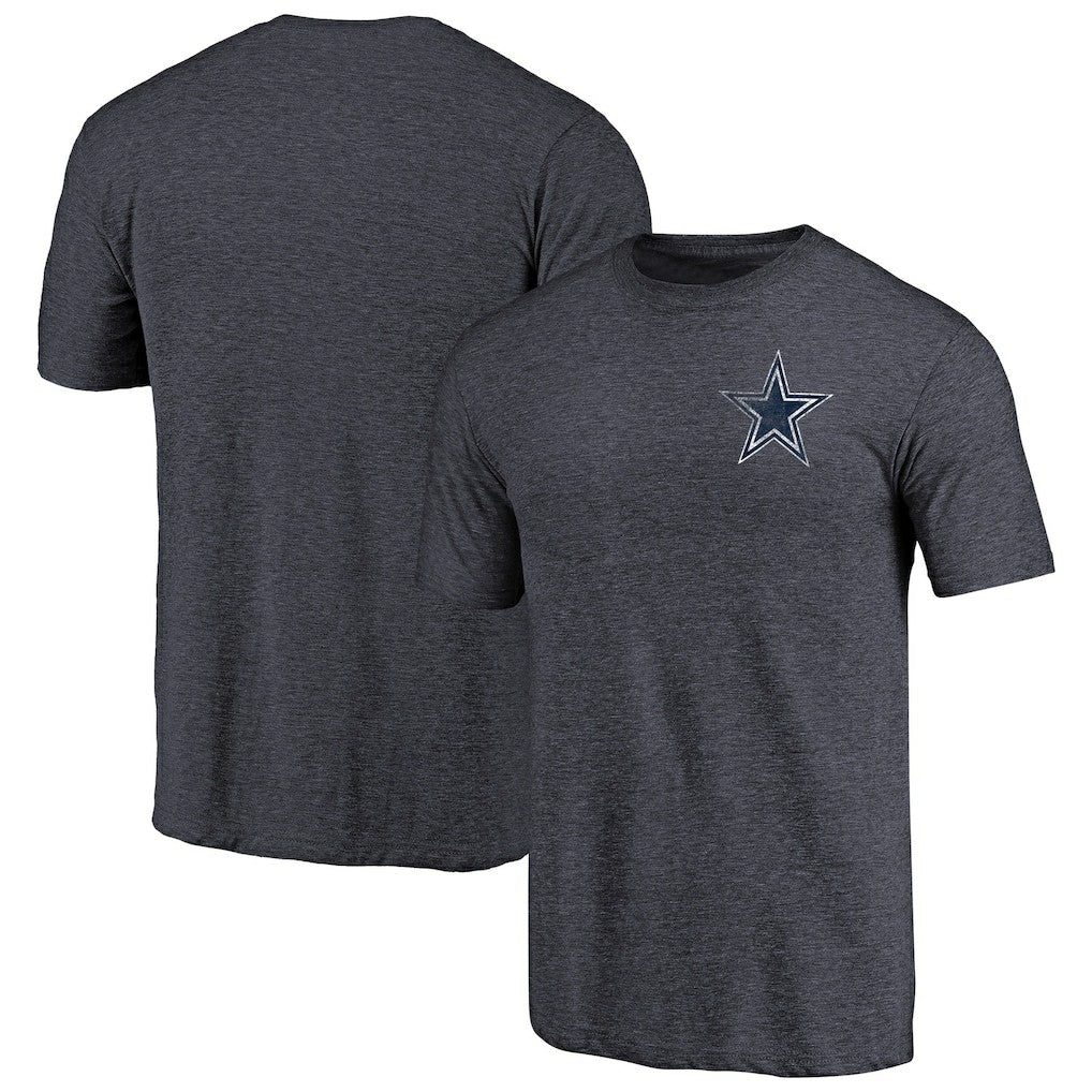 Primary Logo Left Chest Distressed Tri-Blend T-Shirt - Dallas Cowboys