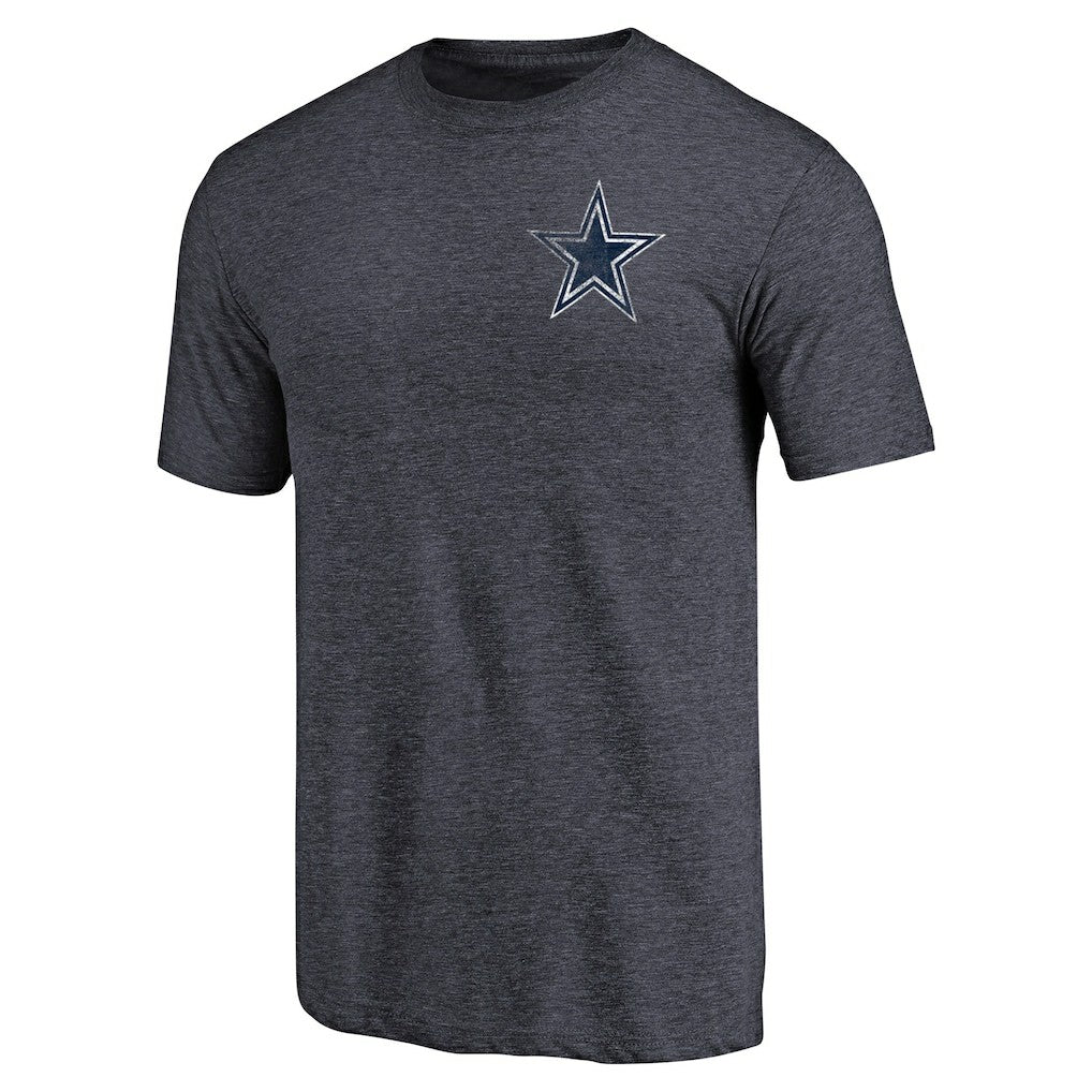 Primary Logo Left Chest Distressed Tri-Blend T-Shirt - Dallas Cowboys