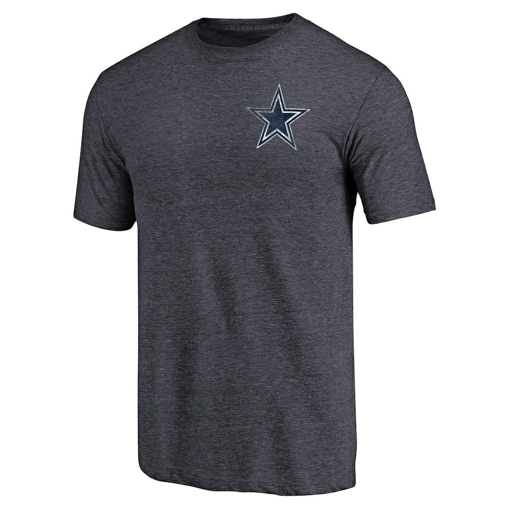 Primary Logo Left Chest Distressed Tri-Blend T-Shirt - Dallas Cowboys