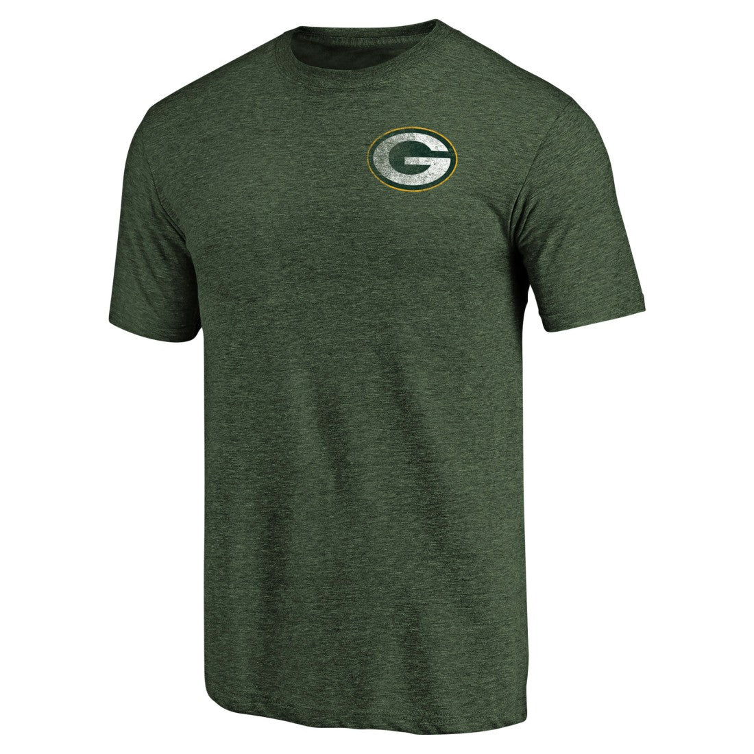 Primary Logo Left Chest Distressed Tri-Blend T-Shirt - Green Bay Packers
