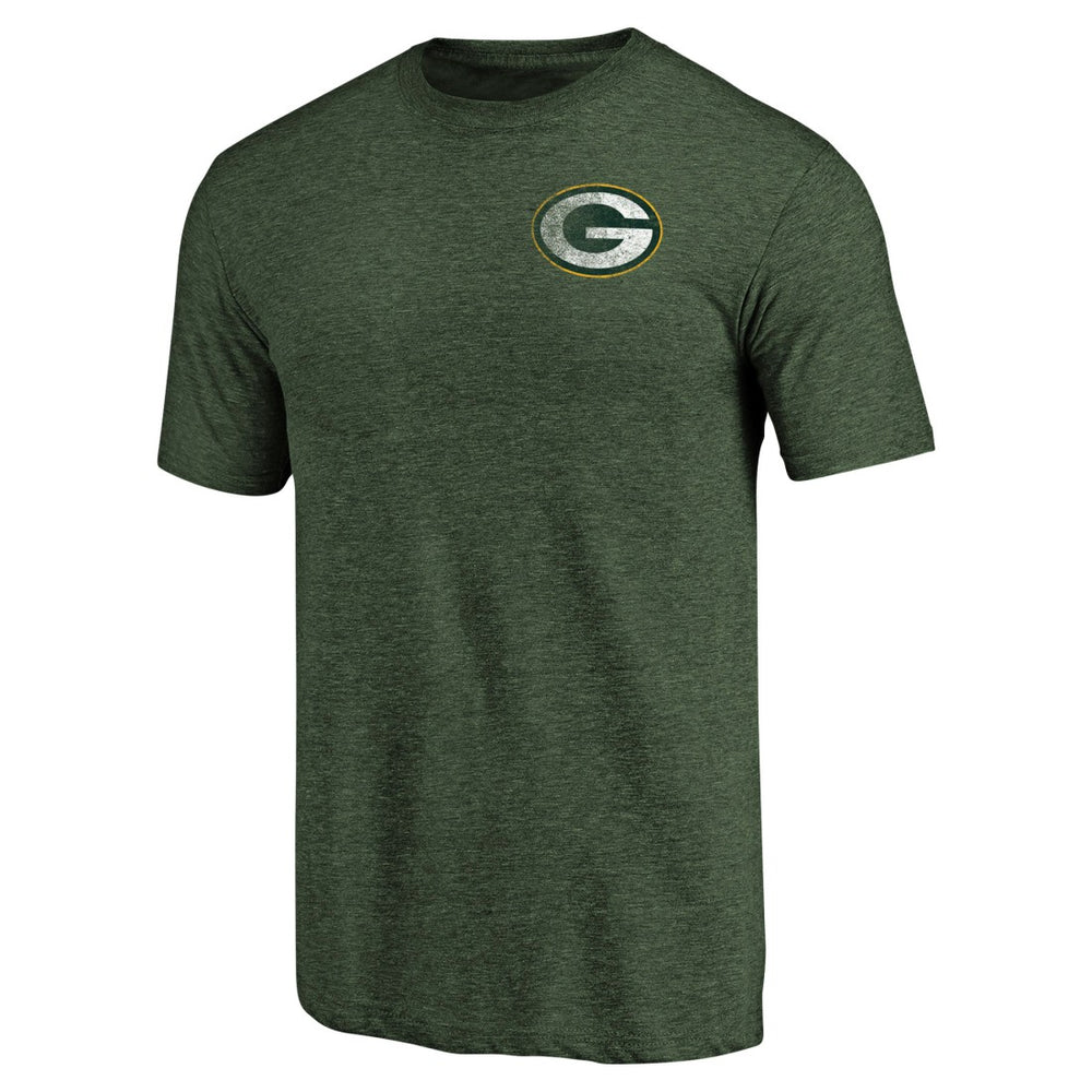 Primary Logo Left Chest Distressed Tri-Blend T-Shirt - Green Bay Packers
