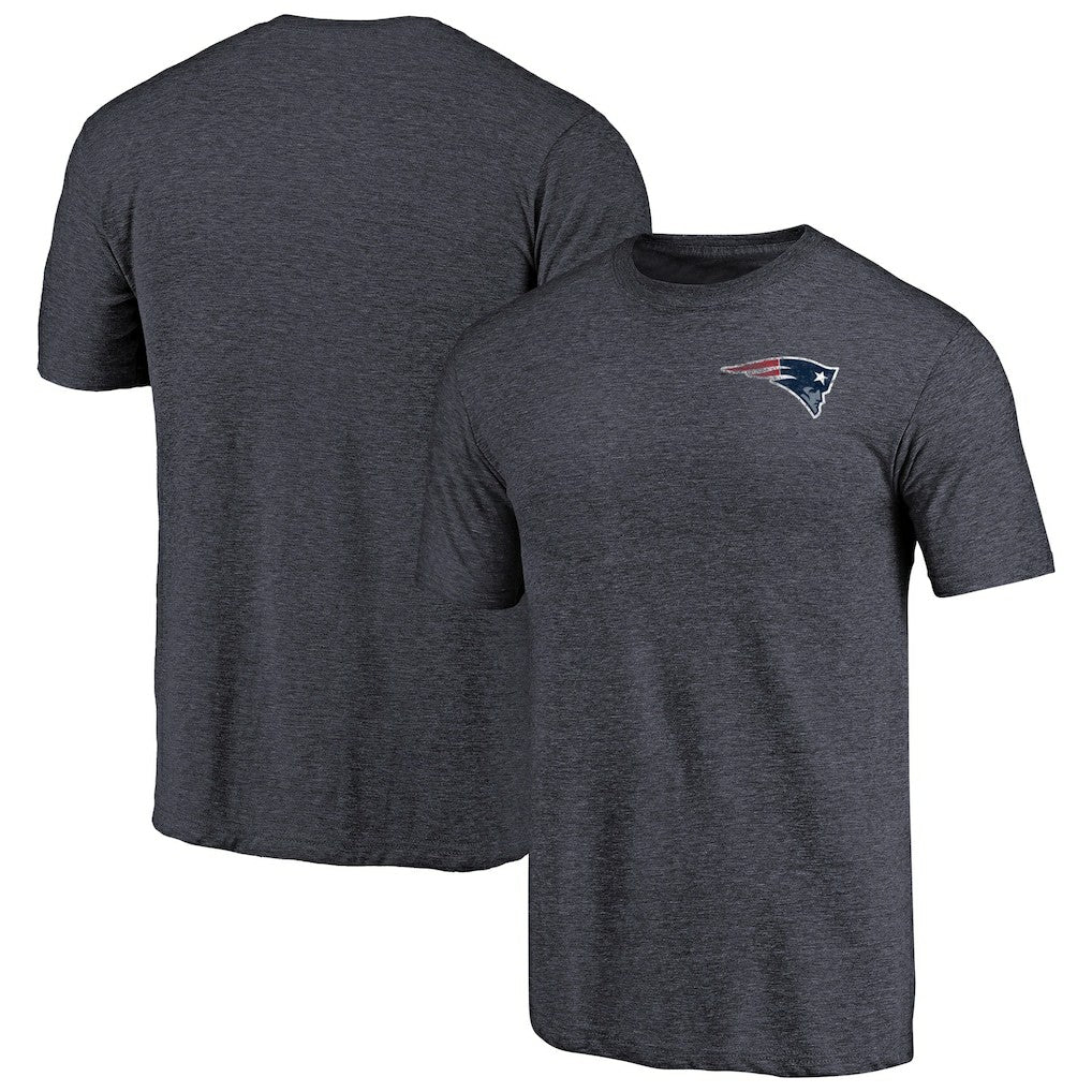 Primary Logo Left Chest Distressed Tri-Blend T-Shirt - New England Patriots