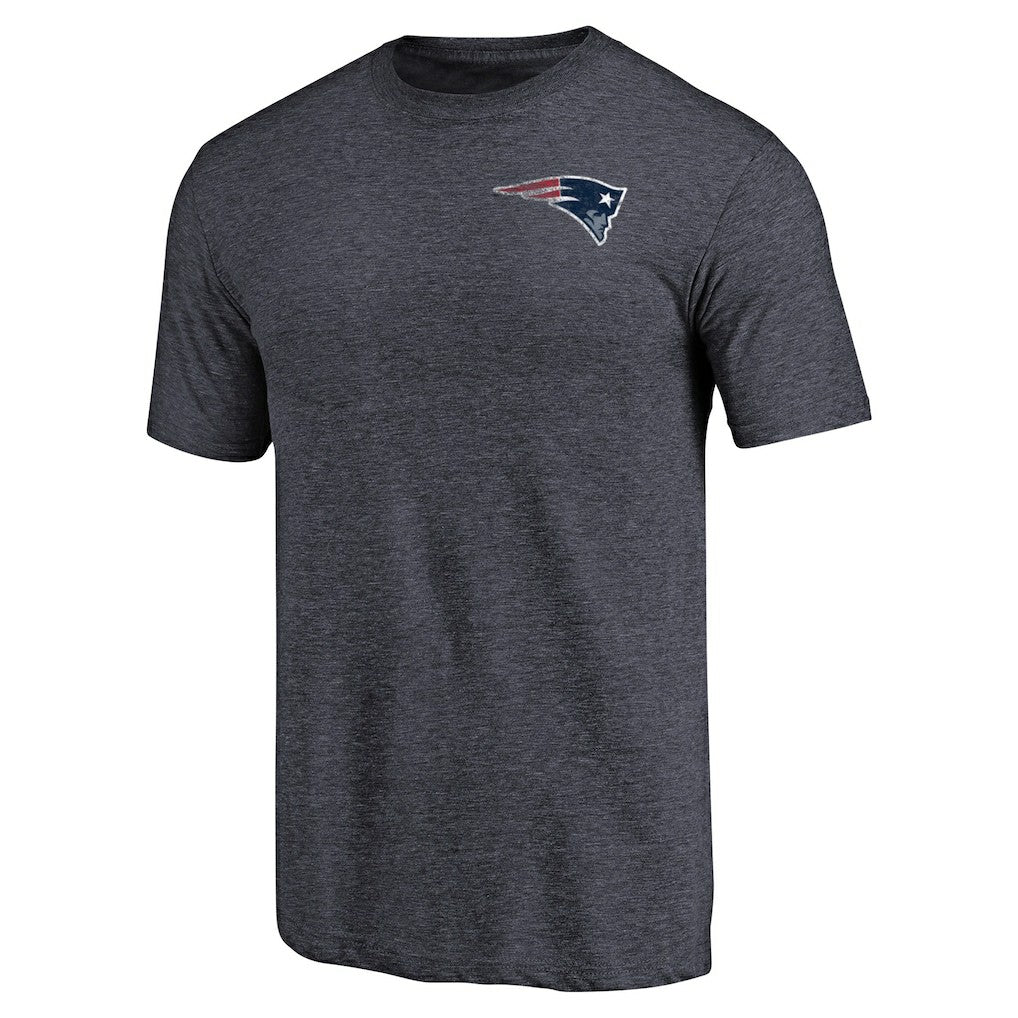 Primary Logo Left Chest Distressed Tri-Blend T-Shirt - New England Patriots