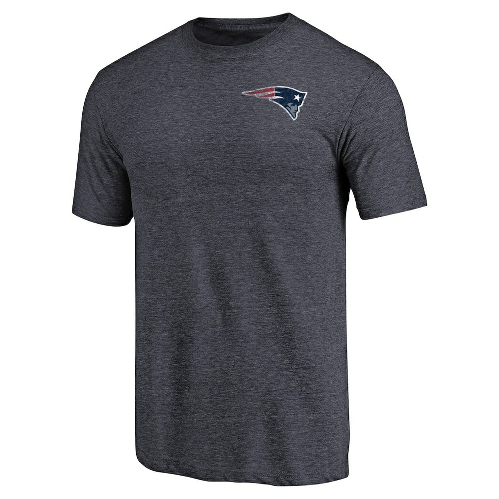 Primary Logo Left Chest Distressed Tri-Blend T-Shirt - New England Patriots