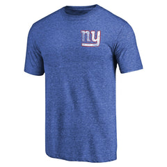 Primary Logo Left Chest Distressed Tri-Blend T-Shirt - New York Giants