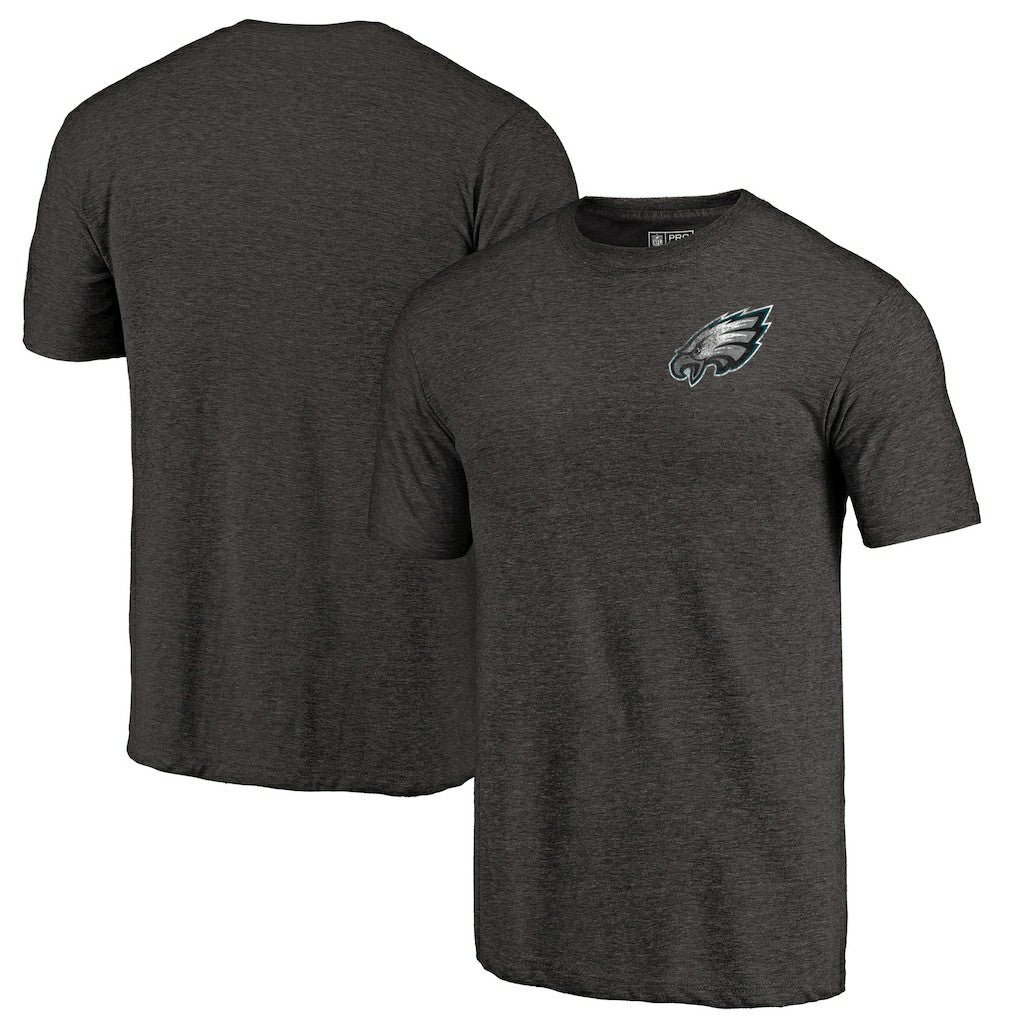 Primary Logo Left Chest Distressed Tri-Blend T-Shirt - Philadelphia Eagles