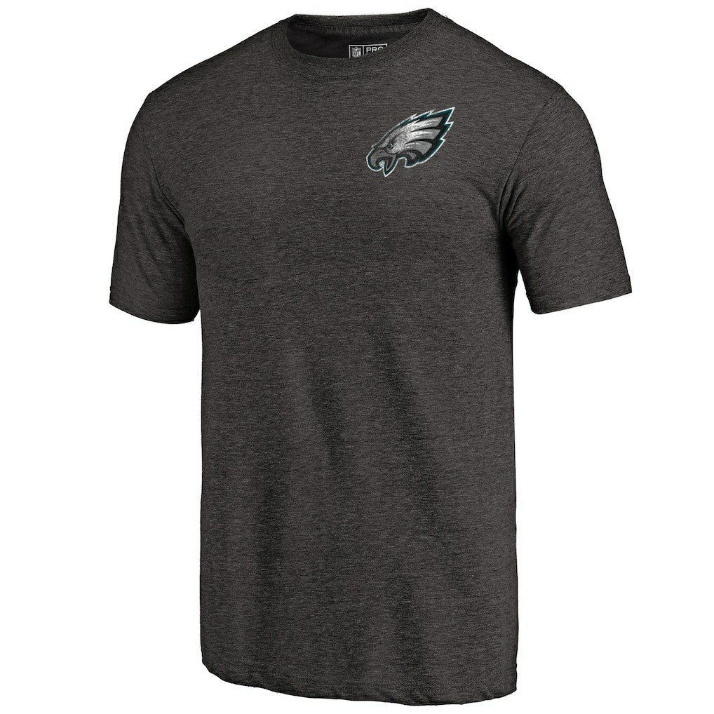 Primary Logo Left Chest Distressed Tri-Blend T-Shirt - Philadelphia Eagles