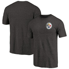 Primary Logo Left Chest Distressed Tri-Blend T-Shirt - Pittsburgh Steelers