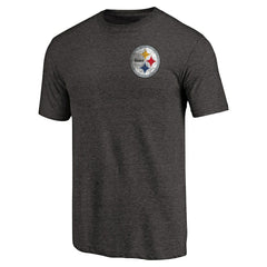 Primary Logo Left Chest Distressed Tri-Blend T-Shirt - Pittsburgh Steelers