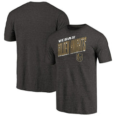 NHL Black Vegas Golden Knights Slant Strike Tri-Blend T-Shirt
