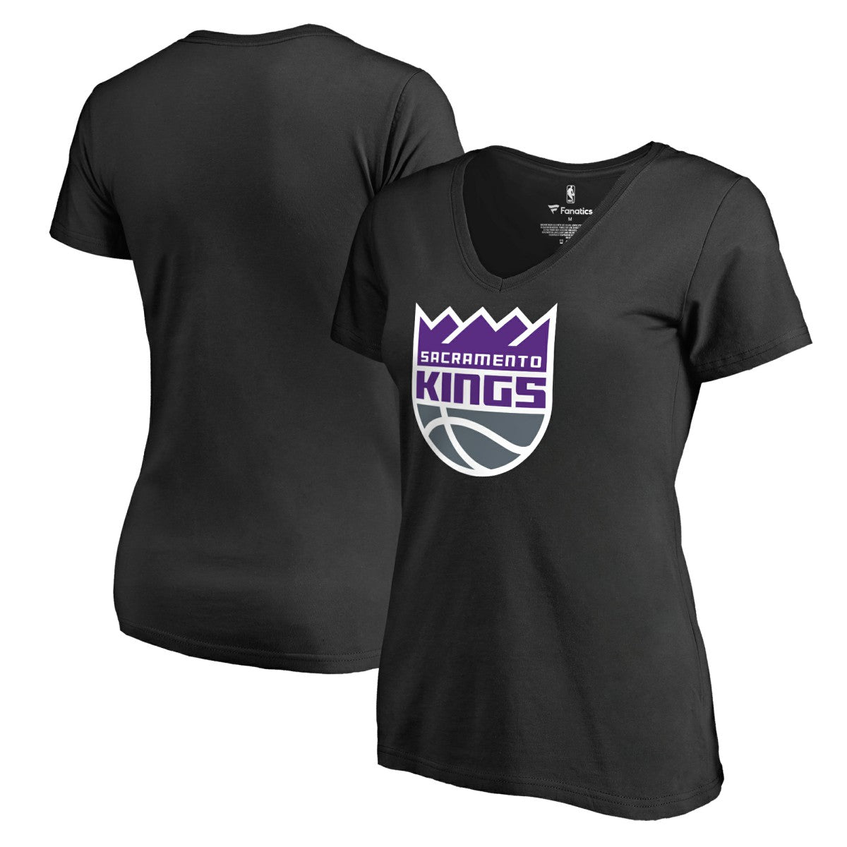 NBA Sacramento Kings Women's Primary Logo V-Neck T-Shirt