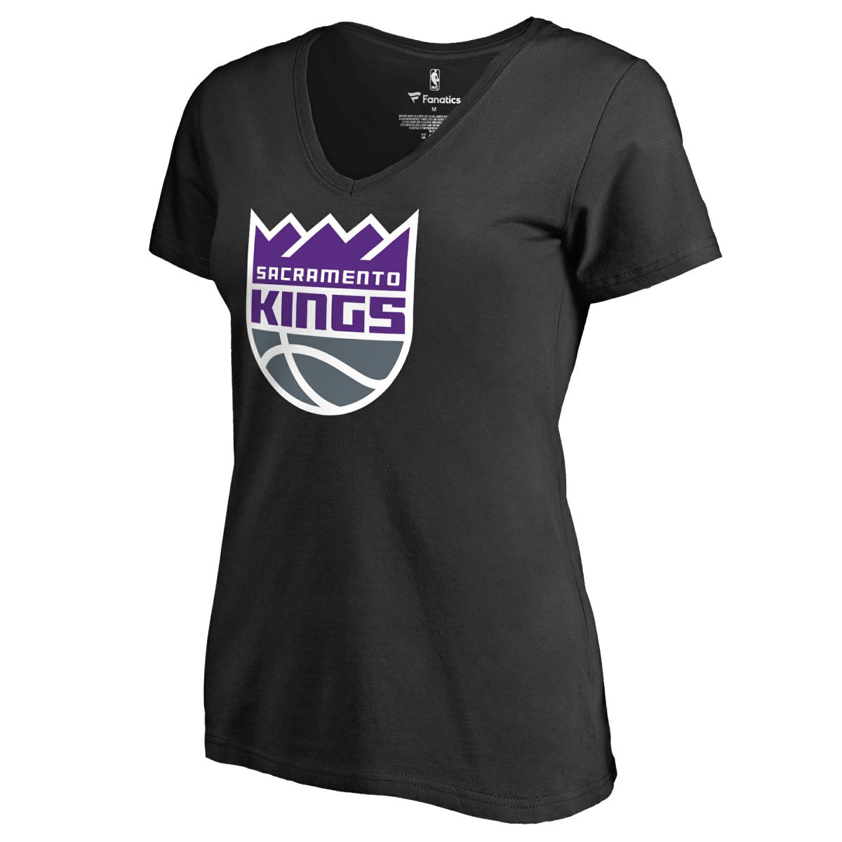 NBA Sacramento Kings Women's Primary Logo V-Neck T-Shirt