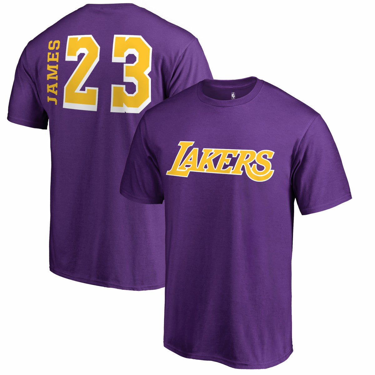 NBA LeBron James Los Angeles Lakers Sidesweep Name & Number T-Shirt