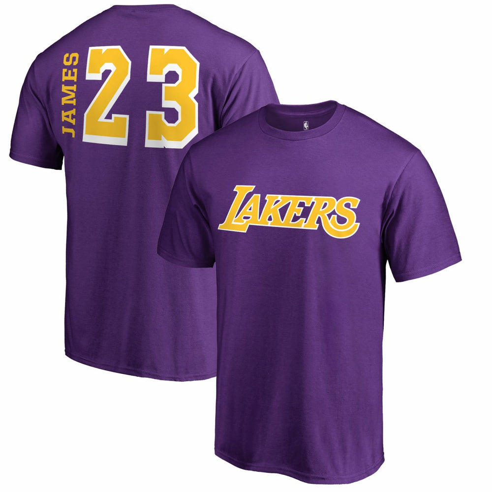 NBA LeBron James Los Angeles Lakers Sidesweep Name & Number T-Shirt