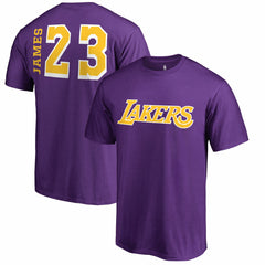 NBA LeBron James Los Angeles Lakers Sidesweep Name & Number T-Shirt