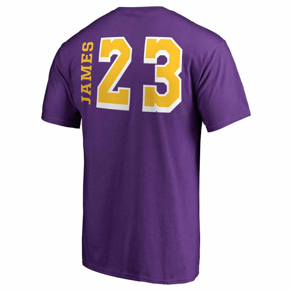 NBA LeBron James Los Angeles Lakers Sidesweep Name & Number T-Shirt