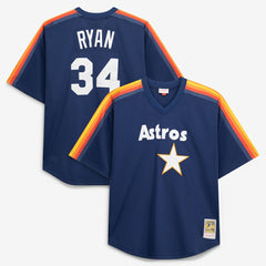 MLB Nolan Ryan Houston Astros Mitchell & Ness Cooperstown Collection Big & Tall Mesh Batting Practice Jersey