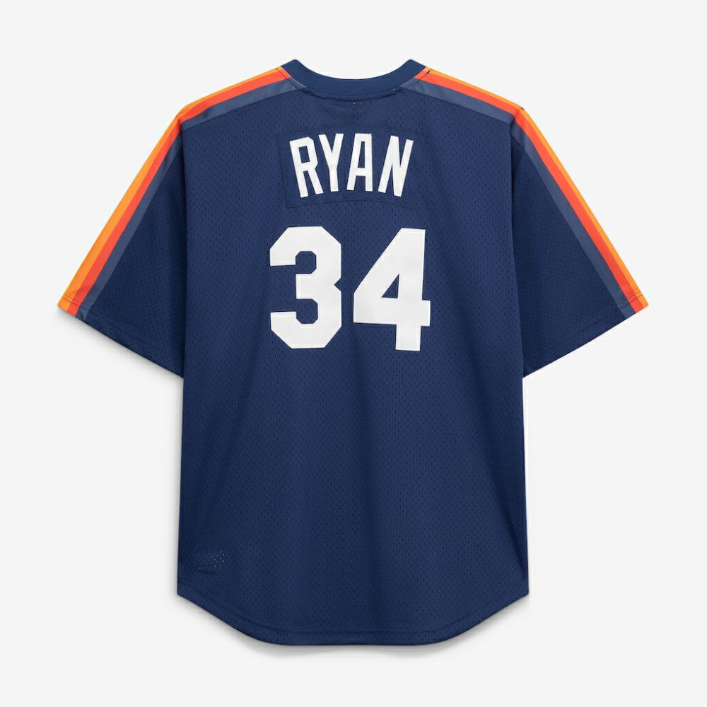 MLB Nolan Ryan Houston Astros Mitchell & Ness Cooperstown Collection Big & Tall Mesh Batting Practice Jersey